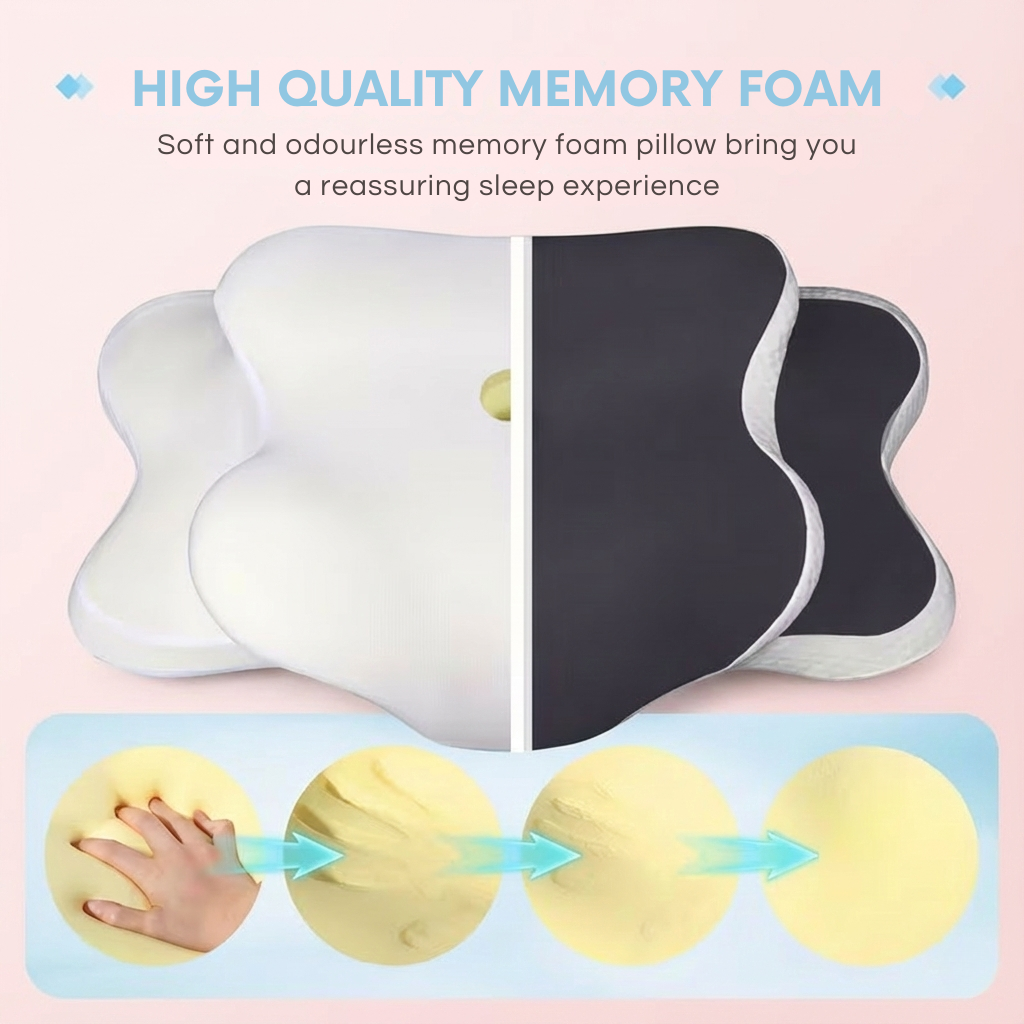 Ergonomic Butterfly Pillow for Side Sleepers